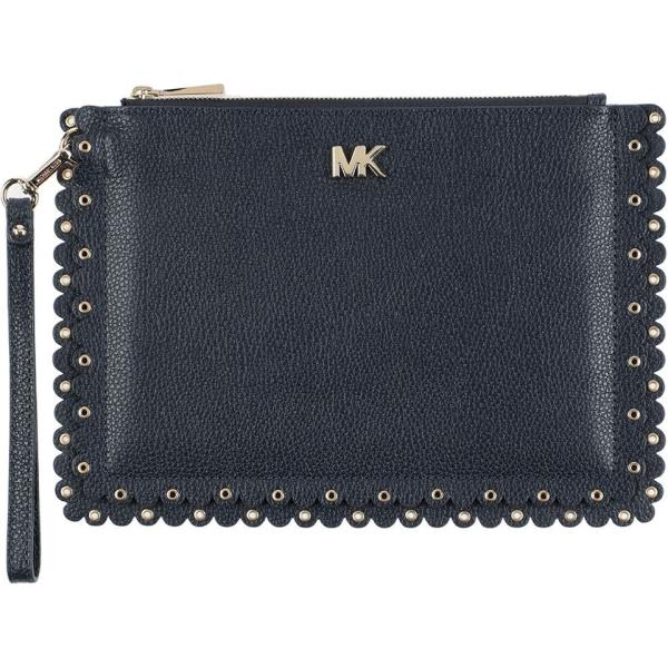 pochette Michael Michael Kors blu tinta unita