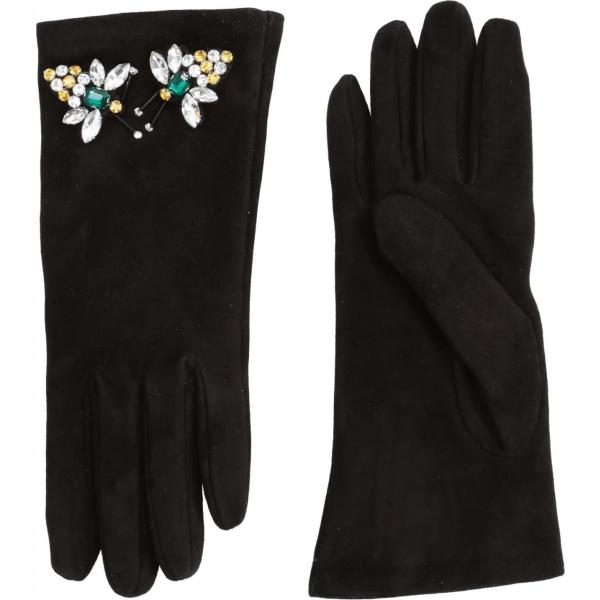 Guanti con strass effetto scamosciato interno foderato tinta unita FINGERS Venezia tinta unita