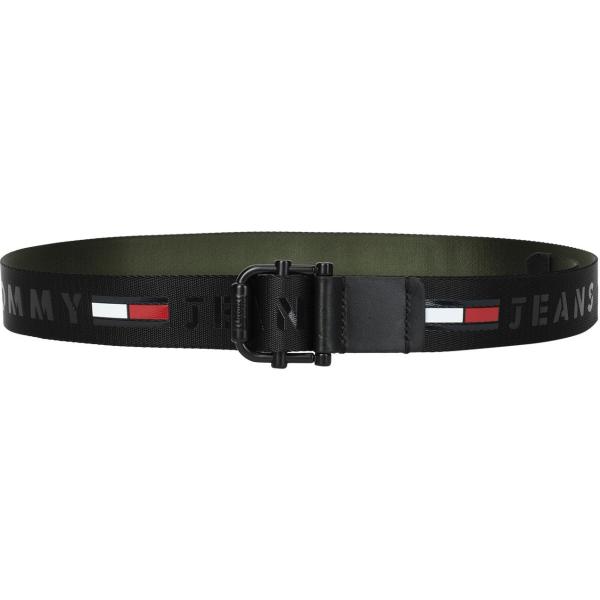 cinture Tommy Hilfiger nero con stampe