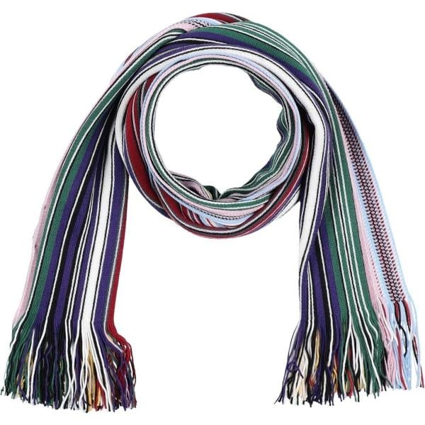 sciarpa da donna in viola scuro a righe lavorato a maglia in lana Missoni