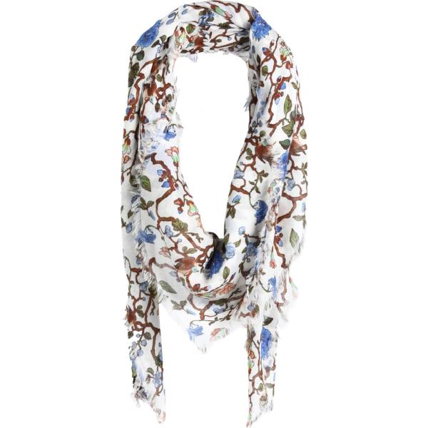 sciarpe Arte Cashmere bianco a fiori