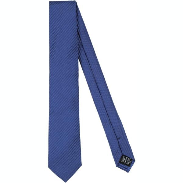 cravatte Dunhill blu tinta unita
