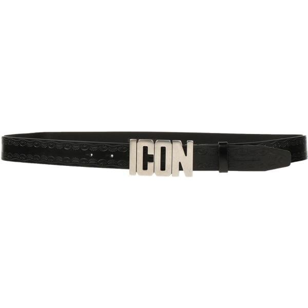 cinture Dsquared2 nero tinta unita