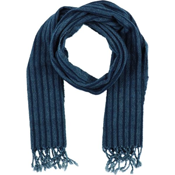 sciarpe Indigo blu a righe