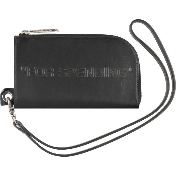 portamonete Off-White™ grigio tinta unita
