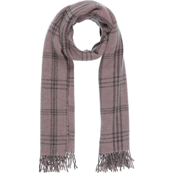 sciarpa da donna in bianco neve scozzese lavorato a maglia in lana Moorer