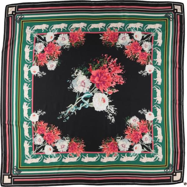 sciarpe Cavalli Class nero a fiori