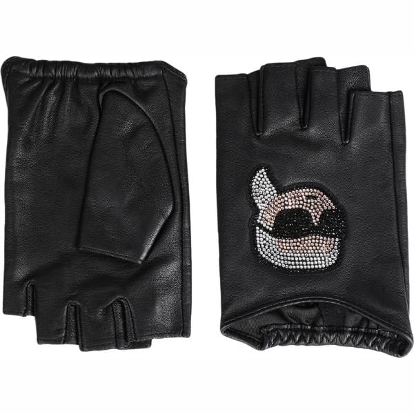 guanti da donna in bianco neve Karl Lagerfeld