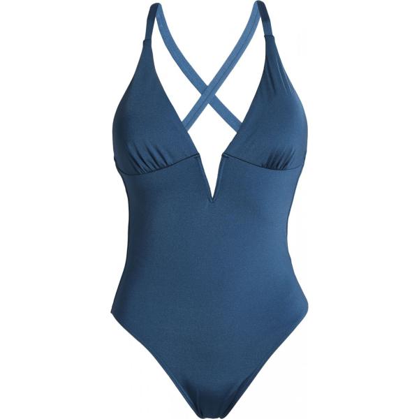 Costume intero con arricciature jersey Heidi Klum Swim tinta unita