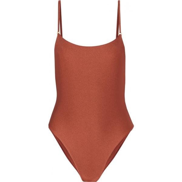 costumi interi Jade Swim marrone tinta unita