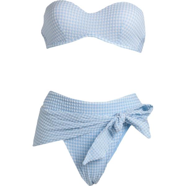 bikini Moeva blu a quadri