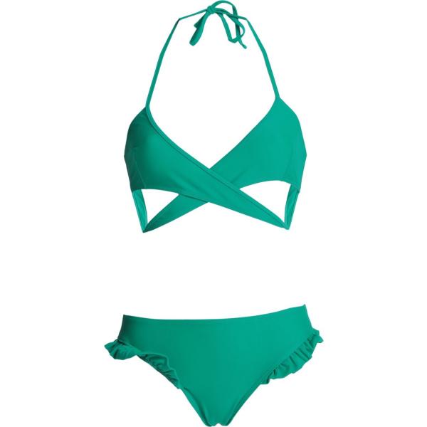 bikini Albertine verde tinta unita