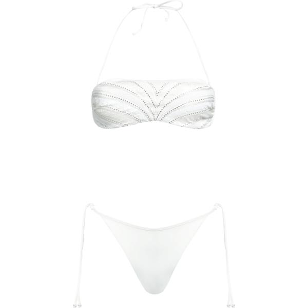 bikini Twinset bianco tinta unita
