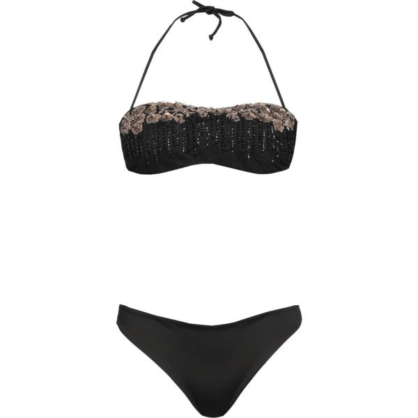 bikini Twinset nero tinta unita
