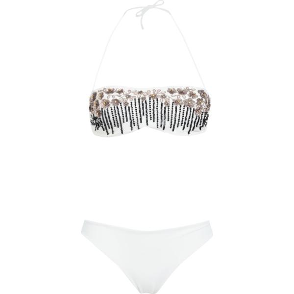bikini Twinset bianco tinta unita