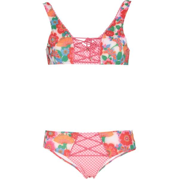 bikini Pin Up Stars bianco a fiori