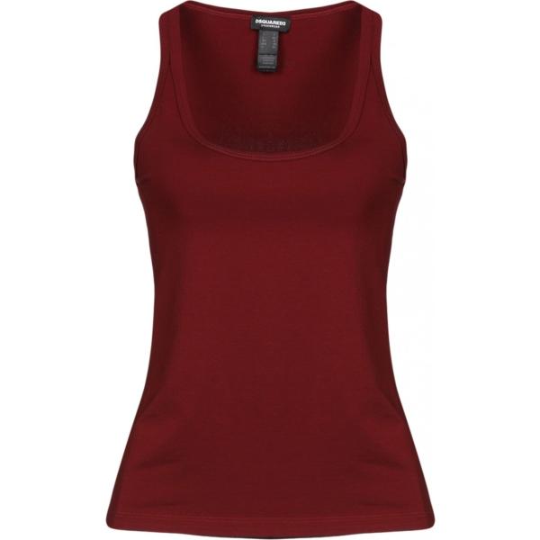 Canotta intima melange collo tondo senza maniche jersey Dsquared2 tinta unita