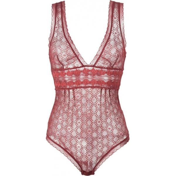 Body con pizzo collo a v tinta unita STELLA McCARTNEY tinta unita