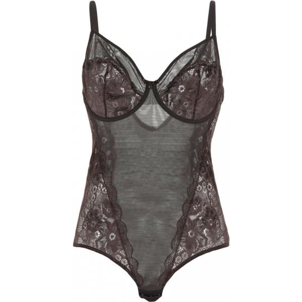 Body con ferretto e pizzo in tulle tinta unita Christies tinta unita