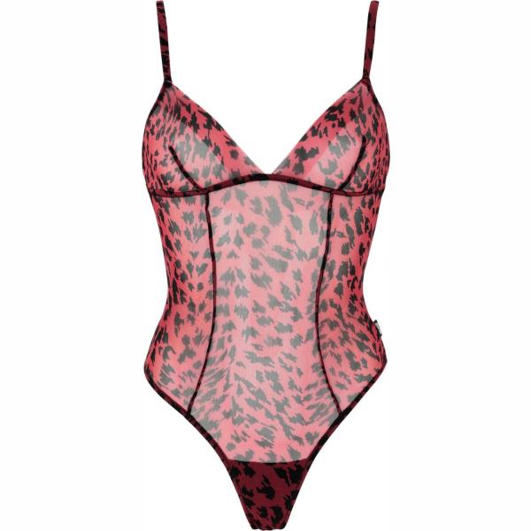 body Les Girls Les Boys rosa animalier