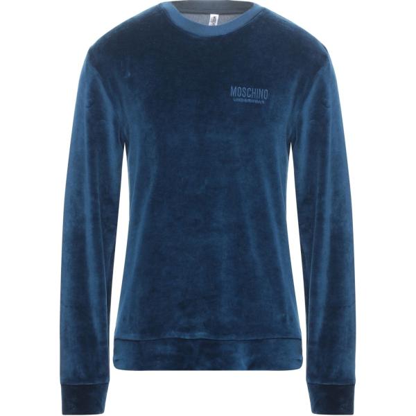 t-shirt Moschino blu tinta unita
