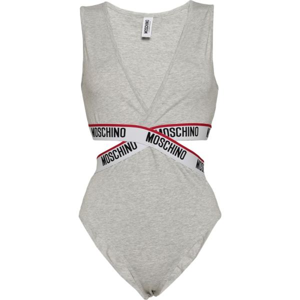 body Moschino grigio tinta unita