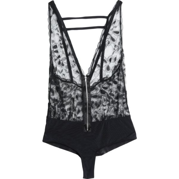 body Chantal Thomass nero tinta unita