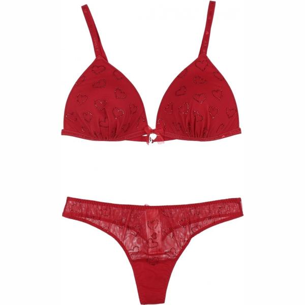 pigiama Twinset Underwear rosso tinta unita