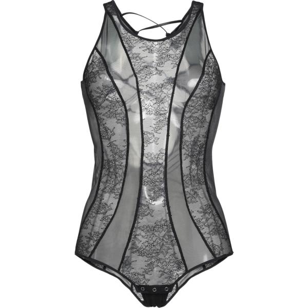 body Chantal Thomass grigio tinta unita