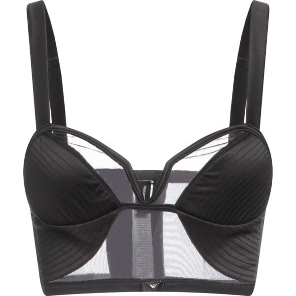 bralette Emporio Armani nero tinta unita