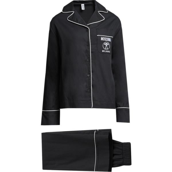 pigiama Moschino nero tinta unita