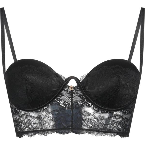 reggiseni a balconcino Versace nero tinta unita