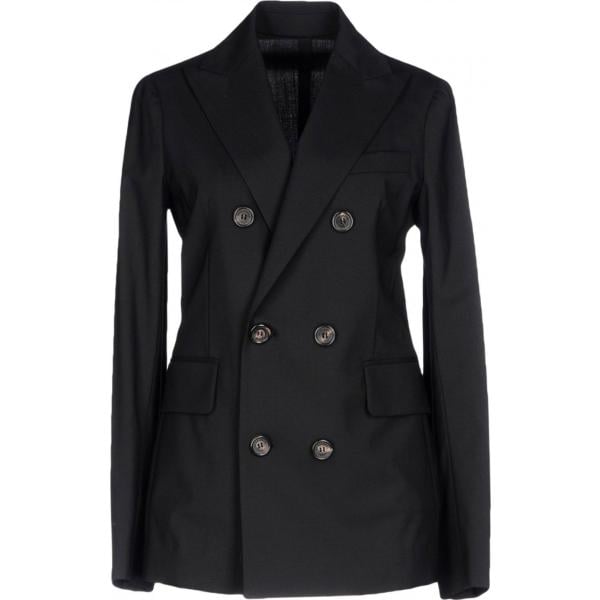 Giacca doppiopetto melange collo con revers a maniche lunghe interno sfoderato tinta unita Dsquared2 tinta unita