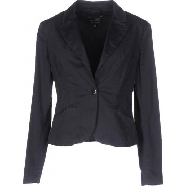 Giacca collo con revers a maniche lunghe interno foderato tinta unita Armani Jeans blu tinta unita