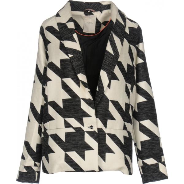 Giacca pied de poule collo con revers a maniche lunghe interno foderato con tasche Nümph pied de poule