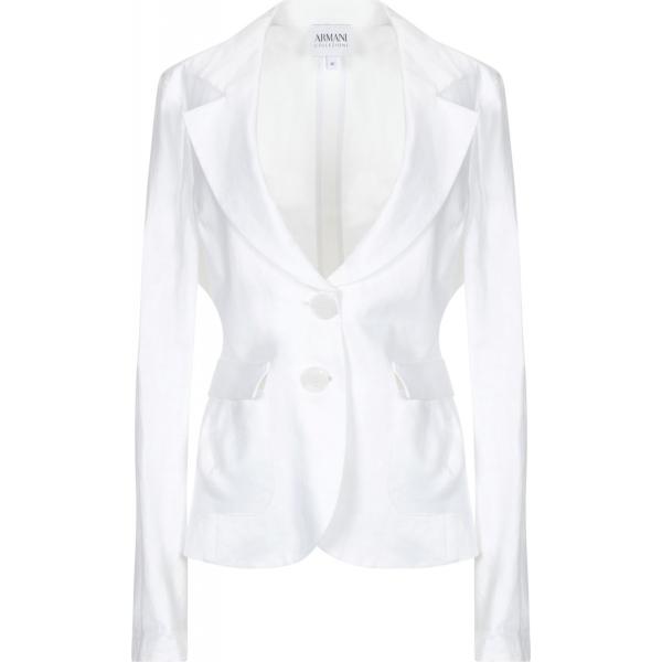 Giacca con spacco posteriore a maniche lunghe interno sfoderato in lino tinta unita Armani Collezioni tinta unita