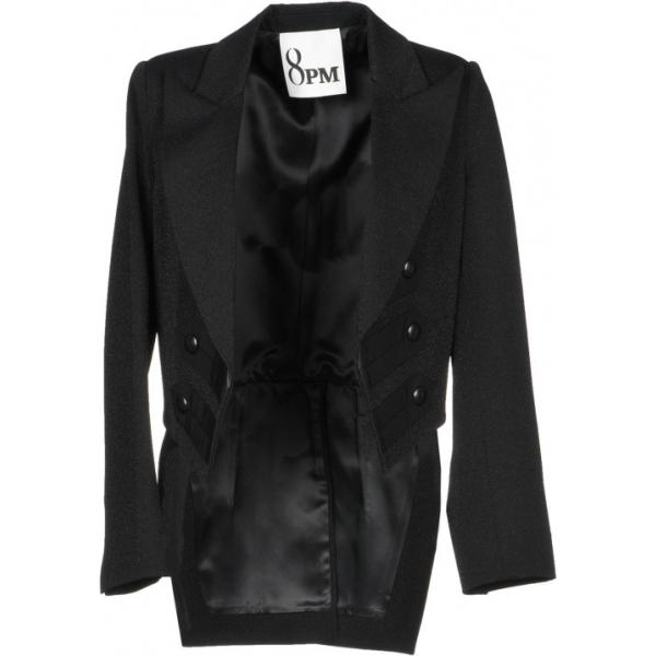 Giacca con spacco posteriore effetto laminato collo con revers a maniche lunghe interno foderato tinta unita 8Pm tinta unita