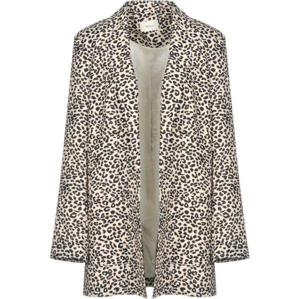 Soprabito con spacco fantasia collo con revers a maniche lunghe interno foderato crêpe Vicolo animalier
