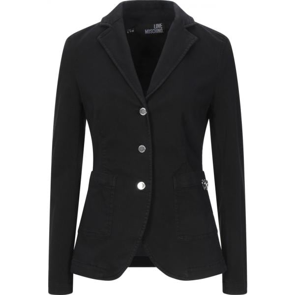 blazer Love Moschino nero tinta unita