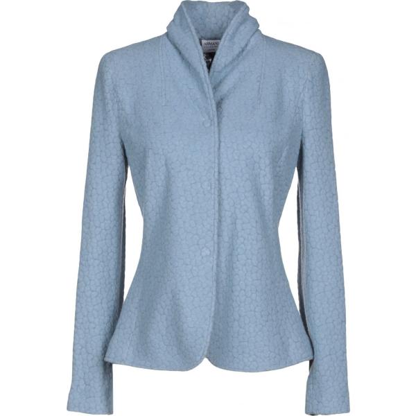 Giacca collo con revers a maniche lunghe interno sfoderato tinta unita Armani Collezioni tinta unita
