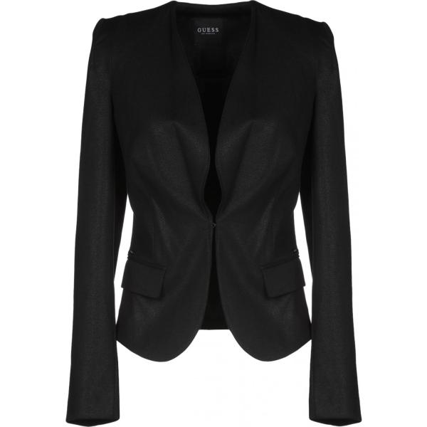 Giacca con fiocco a maniche lunghe interno foderato jersey Guess nero tinta unita