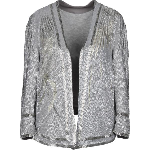 blazer Haute Hippie grigio tinta unita