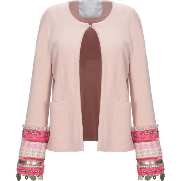 Giacca con strass tweed lavorato a maglia collo tondo a maniche lunghe interno sfoderato tinta unita Giada Benincasa tinta unita