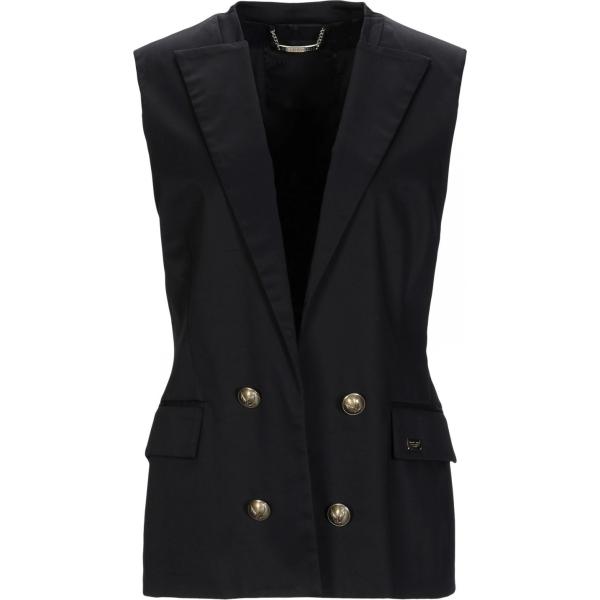 Giacca con strass e perline collo con revers senza maniche interno foderato con spacco posteriore tinta unita Philipp Plein tinta unita