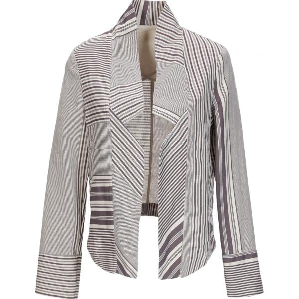 blazer Manila Grace grigio a righe