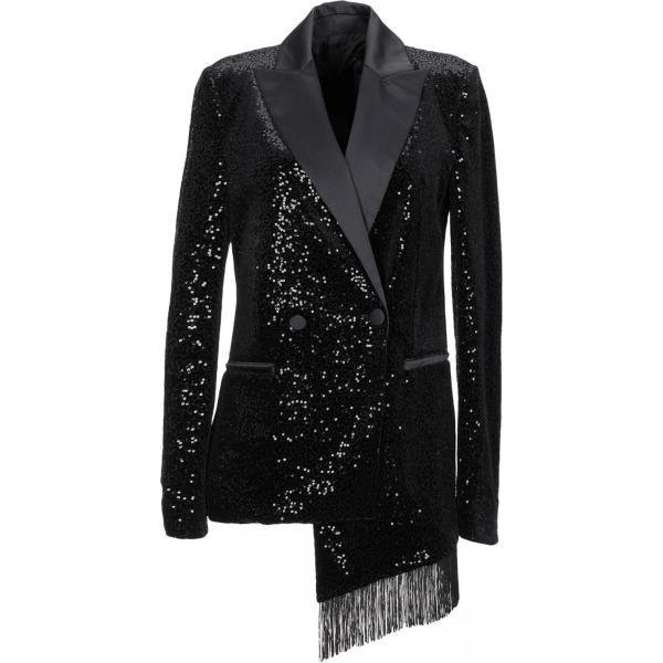 Giacca doppiopetto senza tasche con paillettes collo con revers a maniche lunghe interno foderato in raso tinta unita Annarita N tinta unita