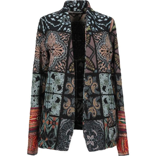 Giacca tweed scollatura profonda a maniche lunghe interno sfoderato in bouclè con tasche nero Black Coral