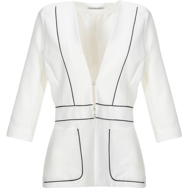 blazer Angela Mele Milano bianco tinta unita