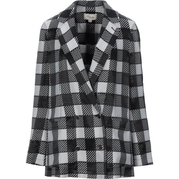 blazer Temperley London nero a quadri