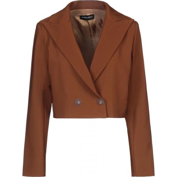blazer Vanessa Scott marrone tinta unita